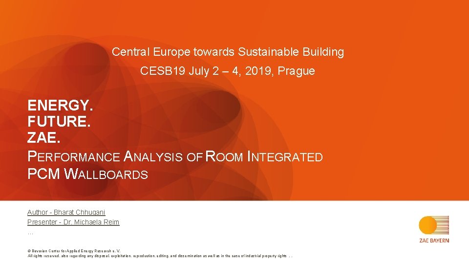 Central Europe towards Sustainable Building CESB 19 July 2 – 4, 2019, Prague ENERGY.