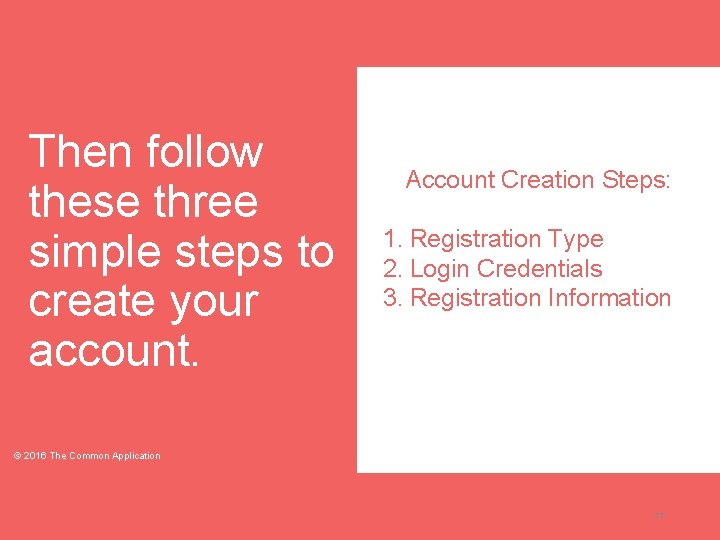 Then follow these three simple steps to create your account. Account Creation Steps: 1. Then follow these three simple steps to create your account. Account Creation Steps: 1.