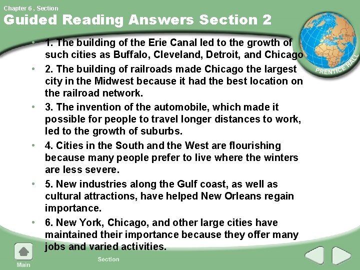 Chapter 6 , Section Guided Reading Answers Section 2 • 1. The building of