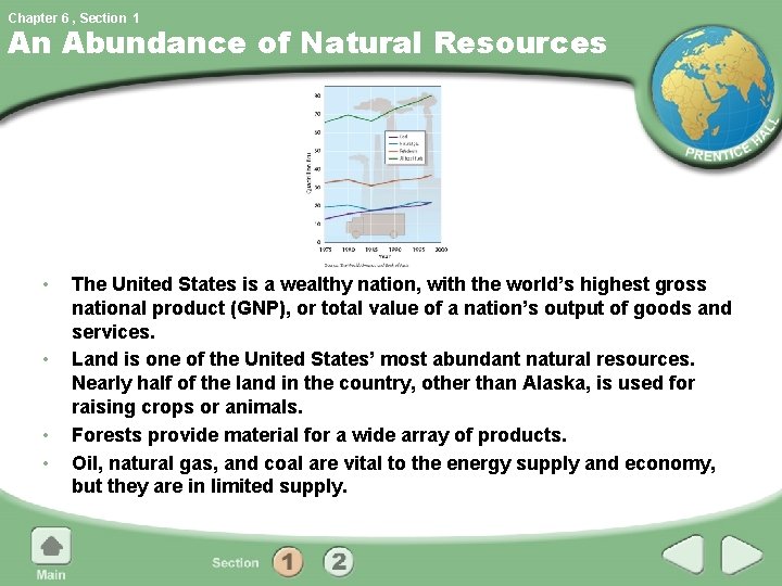 Chapter 6 , Section 1 An Abundance of Natural Resources • • The United