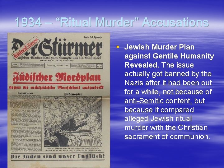1934 – “Ritual Murder” Accusations §. § Jewish Murder Plan against Gentile Humanity Revealed.