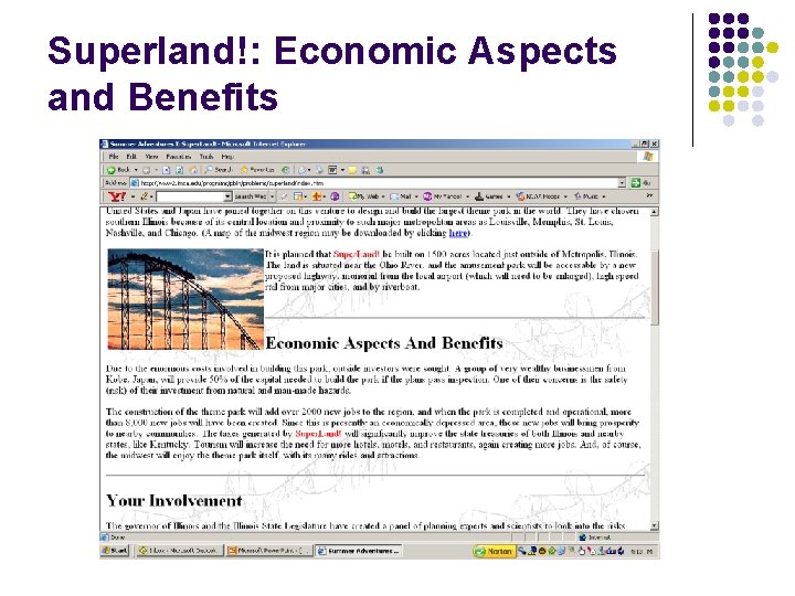 Superland!: Economic Aspects and Benefits 