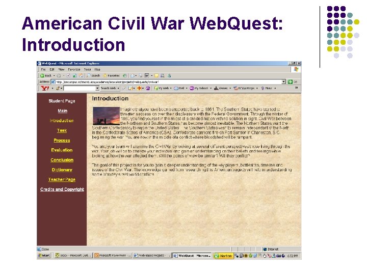 American Civil War Web. Quest: Introduction 