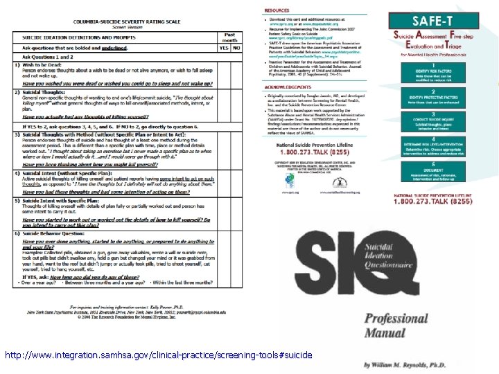 http: //www. integration. samhsa. gov/clinical-practice/screening-tools#suicide 