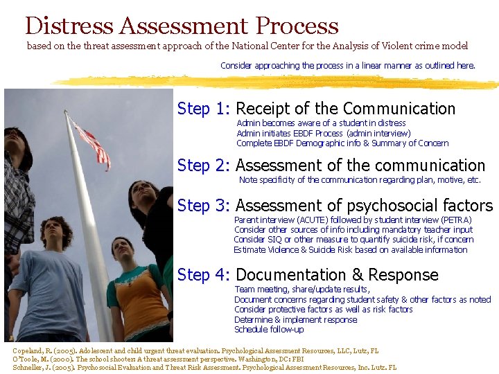 Distress Assessment Process based on the threat assessment approach of the National Center for