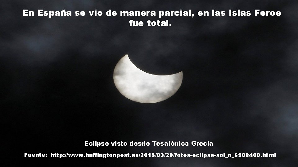 En España se vio de manera parcial, en las Islas Feroe fue total. Eclipse