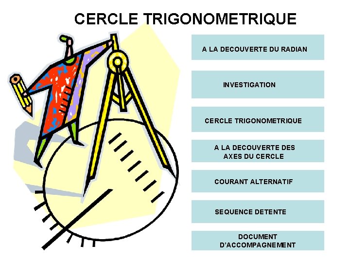 CERCLE TRIGONOMETRIQUE A LA DECOUVERTE DU RADIAN INVESTIGATION CERCLE TRIGONOMETRIQUE A LA DECOUVERTE DES