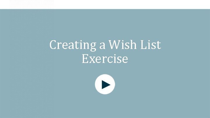 Creating a Wish List Exercise 