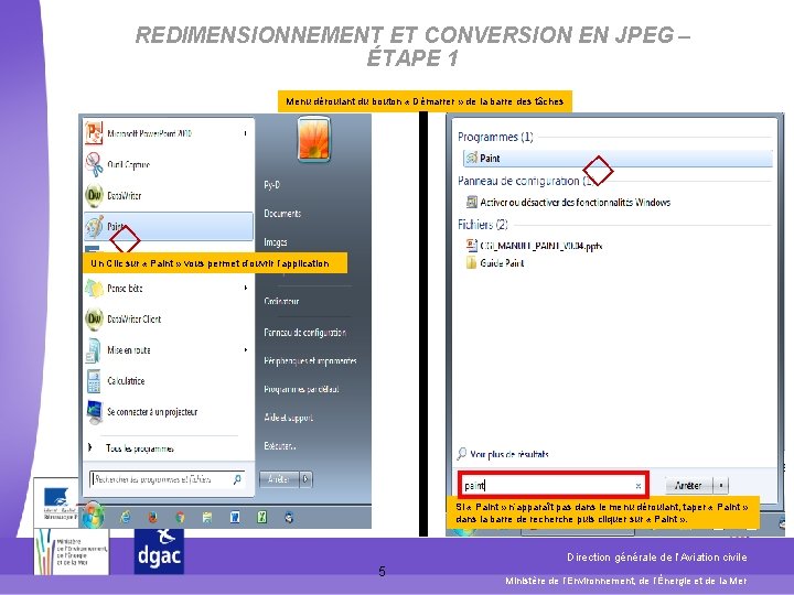 REDIMENSIONNEMENT ET CONVERSION EN JPEG – ÉTAPE 1 Menu déroulant du bouton « Démarrer REDIMENSIONNEMENT ET CONVERSION EN JPEG – ÉTAPE 1 Menu déroulant du bouton « Démarrer