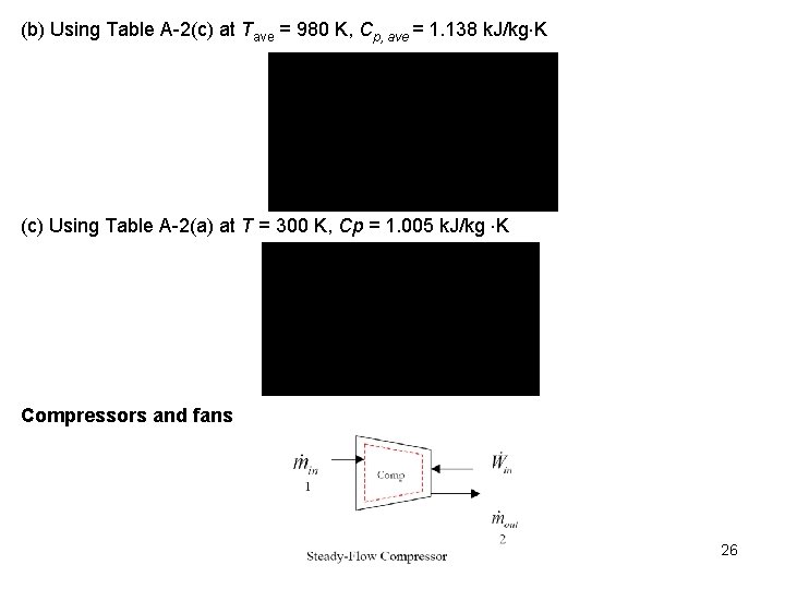 (b) Using Table A-2(c) at Tave = 980 K, Cp, ave = 1. 138