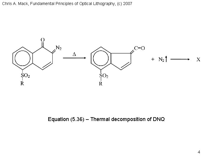 Chris A. Mack, Fundamental Principles of Optical Lithography, (c) 2007 Equation (5. 36) –