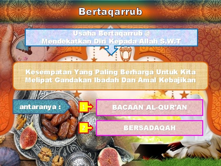 Bertaqarrub Usaha Bertaqarrub @ Mendekatkan Diri Kepada Allah S. W. T Kesempatan Yang Paling