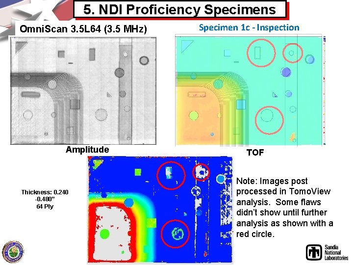 5. NDI Proficiency Specimens Omni. Scan 3. 5 L 64 (3. 5 MHz) Amplitude