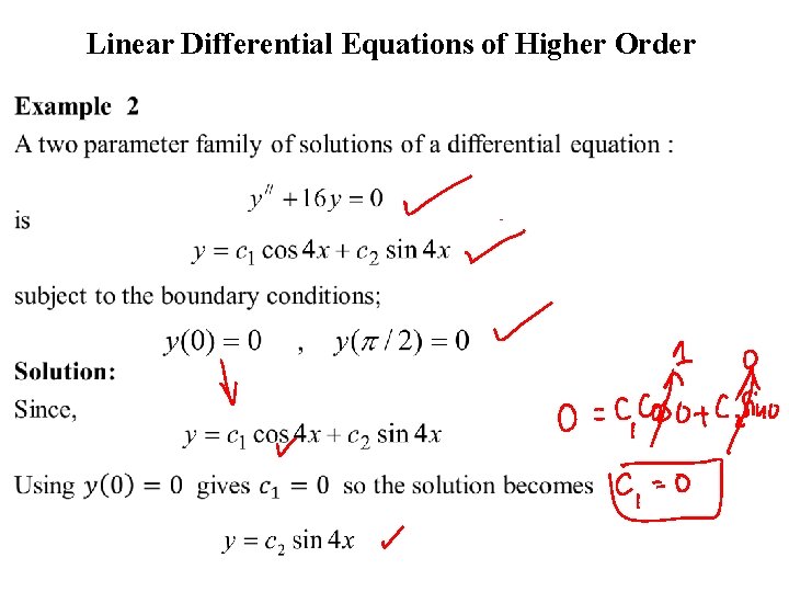  Linear Differential Equations of Higher Order 