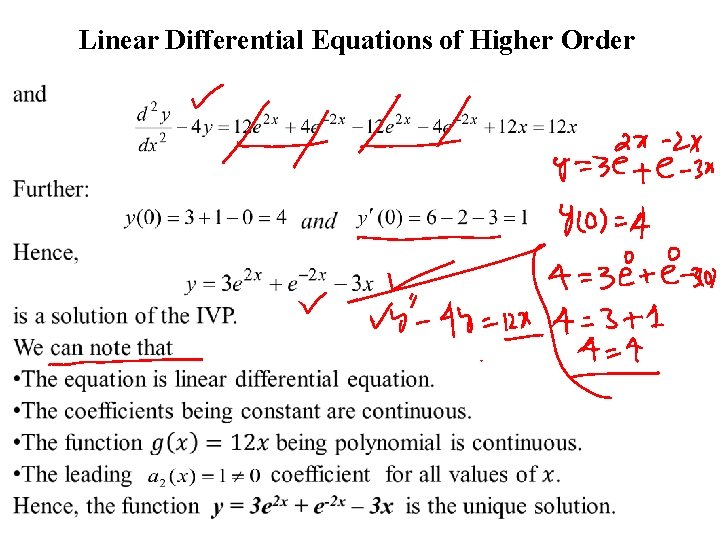  Linear Differential Equations of Higher Order 