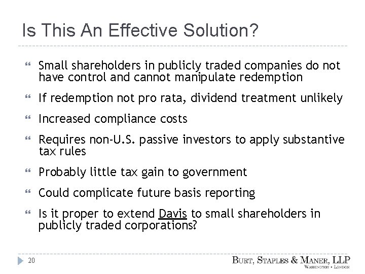 Is This An Effective Solution? Small shareholders in publicly traded companies do not have