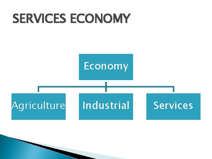 SERVICES ECONOMY Economy Agriculture Industrial Services 