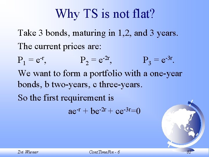 Why TS is not flat? Take 3 bonds, maturing in 1, 2, and 3