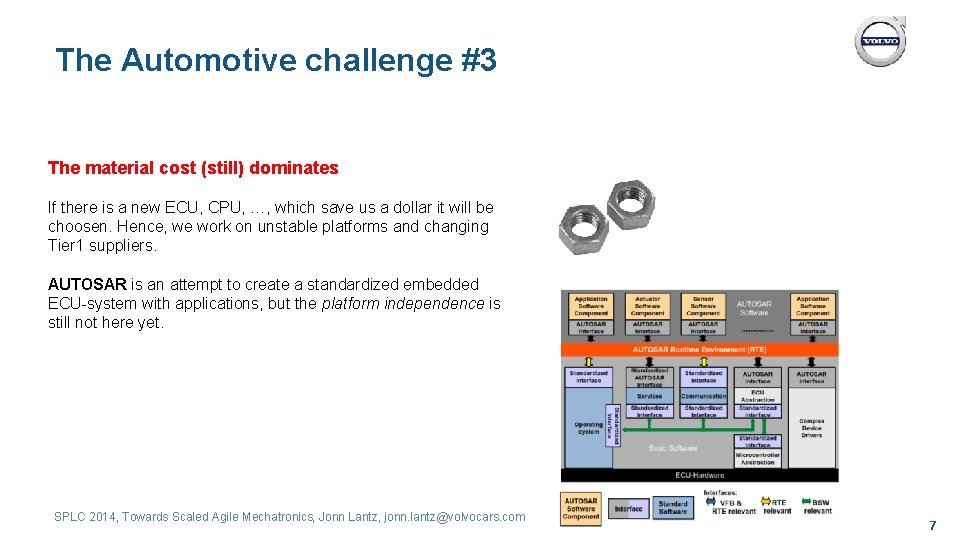 The Automotive challenge #3 The material cost (still) dominates If there is a new