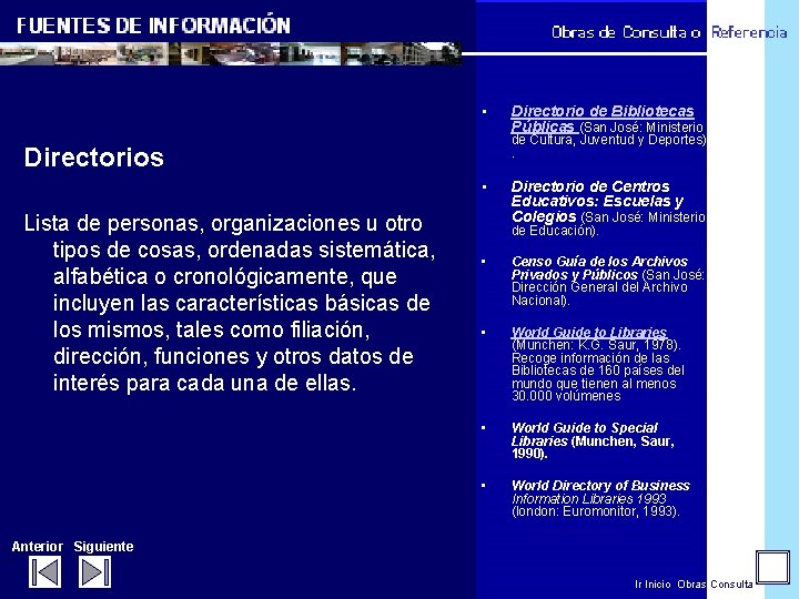  • Directorios de Cultura, Juventud y Deportes) . • Lista de personas, organizaciones