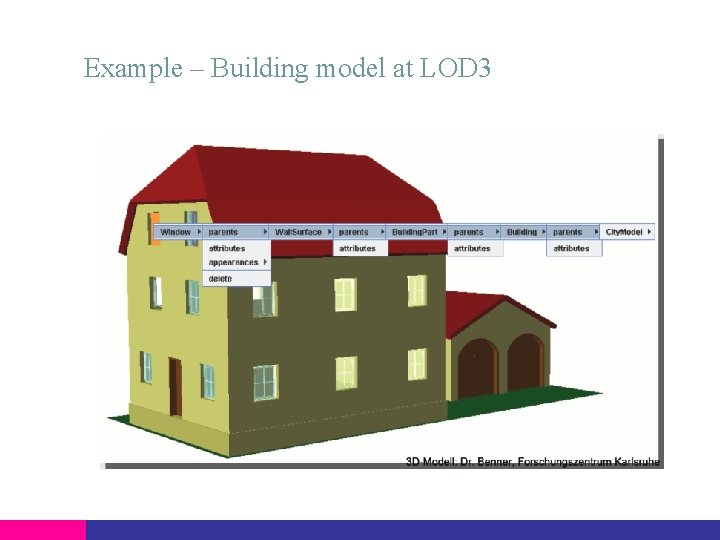 Example – Building model at LOD 3 