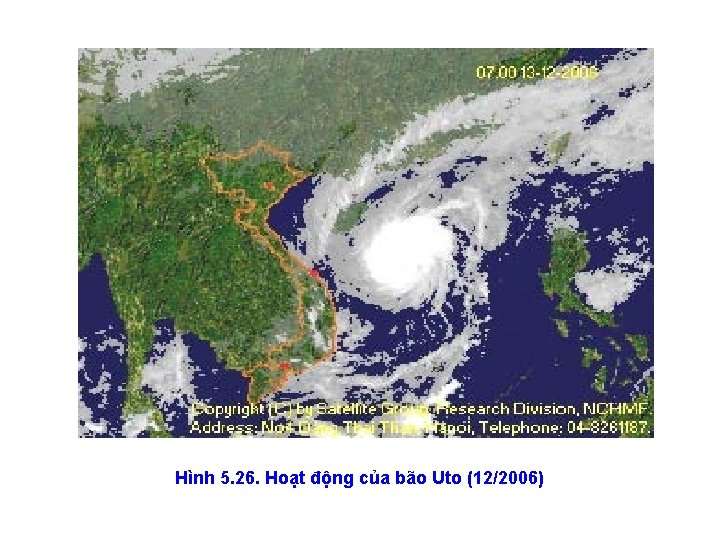 Hình 5. 26. Hoạt động của bão Uto (12/2006) 