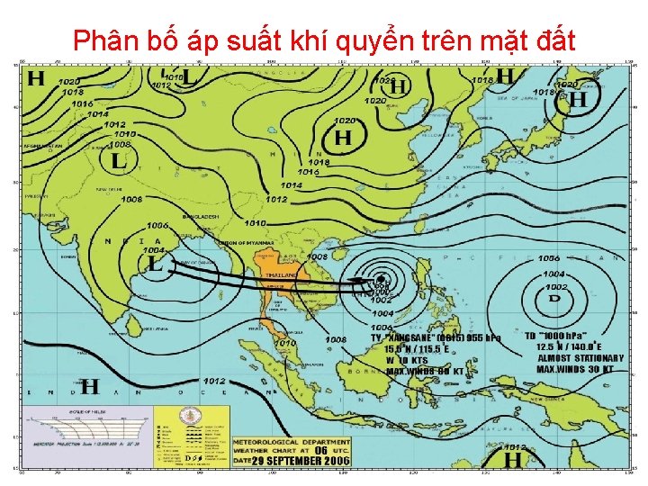 Phân bố áp suất khí quyển trên mặt đất 