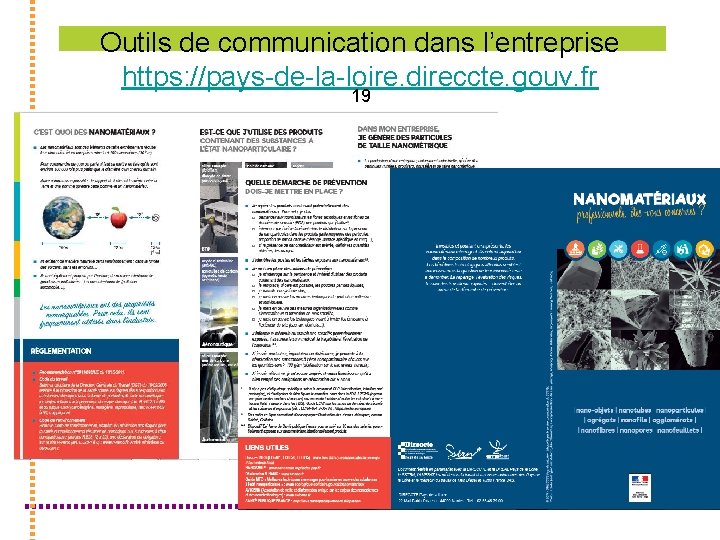 Outils de communication dans l’entreprise https: //pays-de-la-loire. direccte. gouv. fr 19 