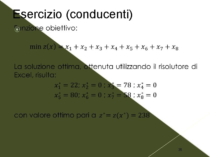 Esercizio (conducenti) 35 