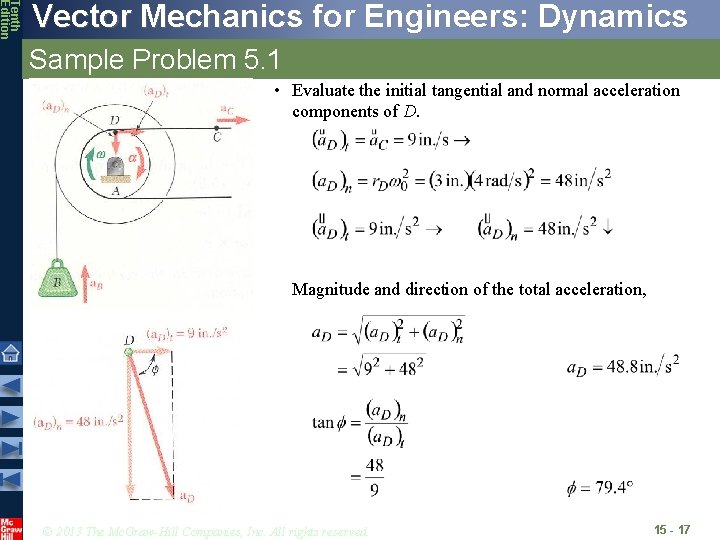 Tenth Edition Vector Mechanics for Engineers: Dynamics Sample Problem 5. 1 • Evaluate the