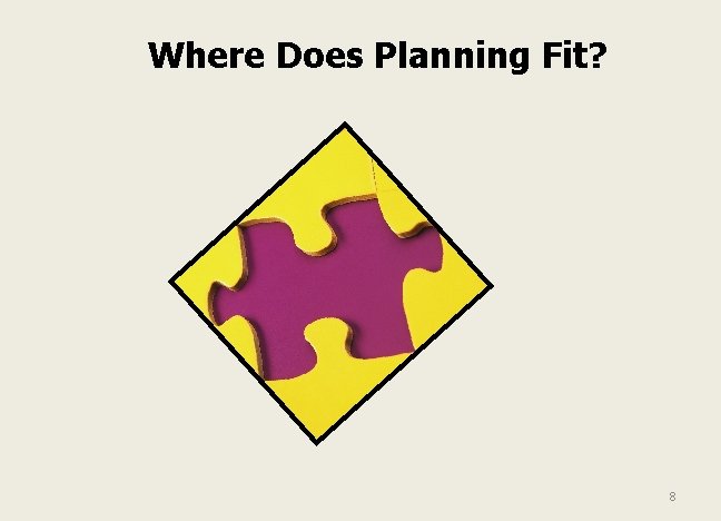 Where Does Planning Fit? 8 