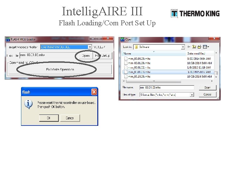Intellig. AIRE III Steve Morris Loading/Com Port Set Up Thermo. Flash King, Bus Service