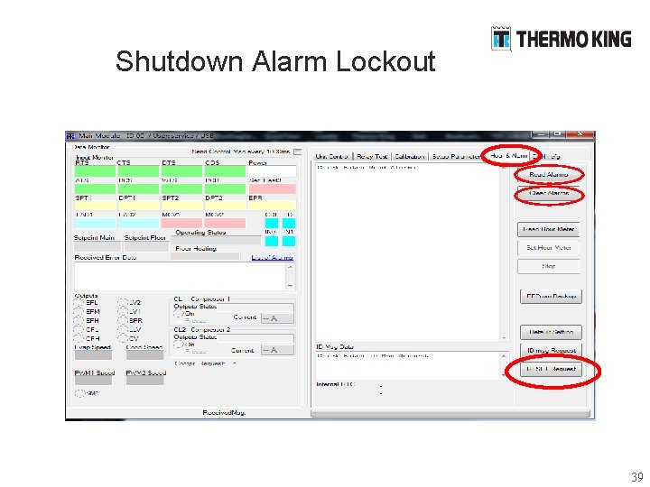 Shutdown Alarm Lockout 39 