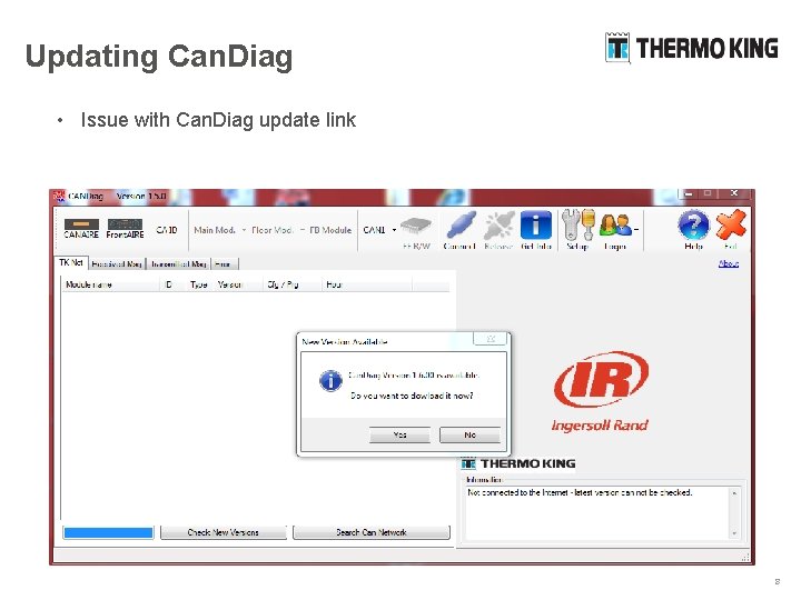 Updating Can. Diag • Issue with Can. Diag update link 8 
