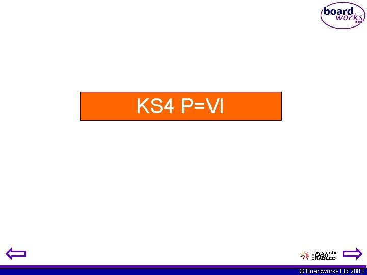 KS 4 P=VI © Boardworks Ltd 2003 
