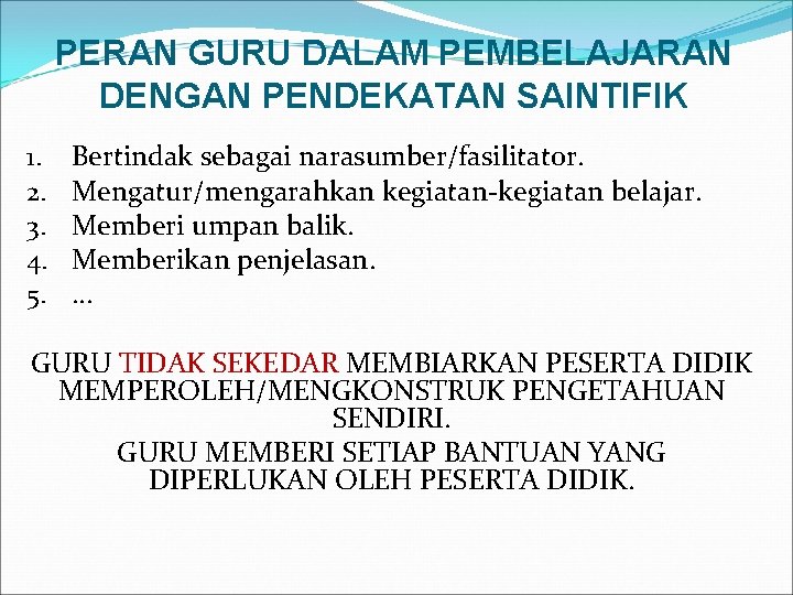 Kurikulum 2013 Pembelajaran Dengan Pendekatan Saintifik Dan Rencana