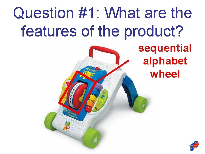 Question #1: What are the features of the product? sequential alphabet wheel Question #1: What are the features of the product? sequential alphabet wheel