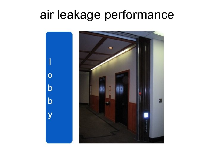 air leakage performance l o b b y 