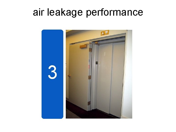 air leakage performance 3 