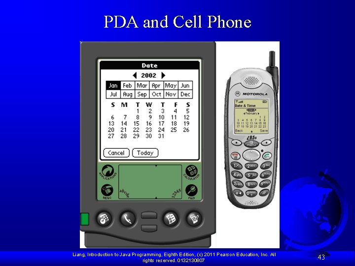 PDA and Cell Phone Liang, Introduction to Java Programming, Eighth Edition, (c) 2011 Pearson