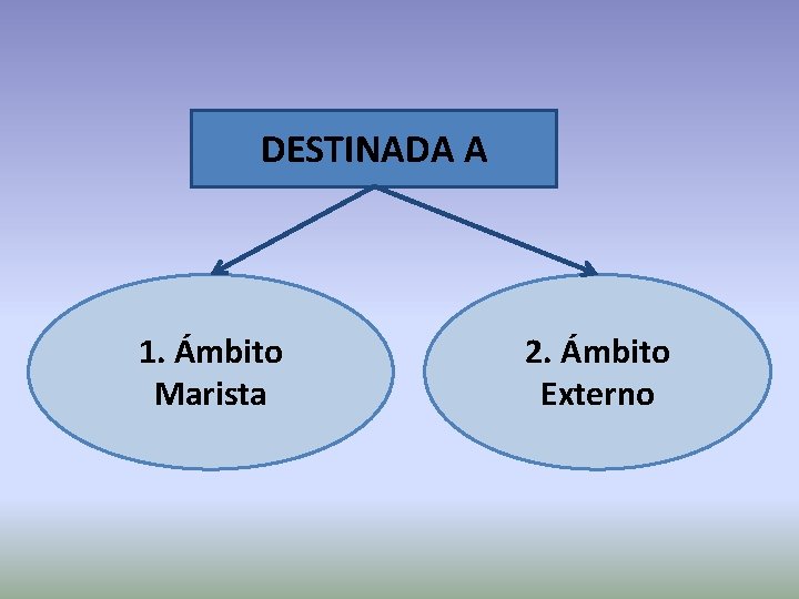 DESTINADA A 1. Ámbito Marista 2. Ámbito Externo 