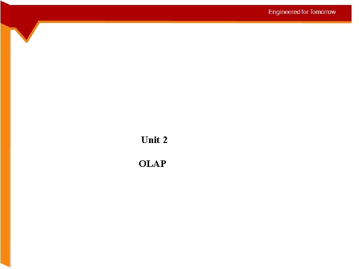 Unit 2 OLAP 