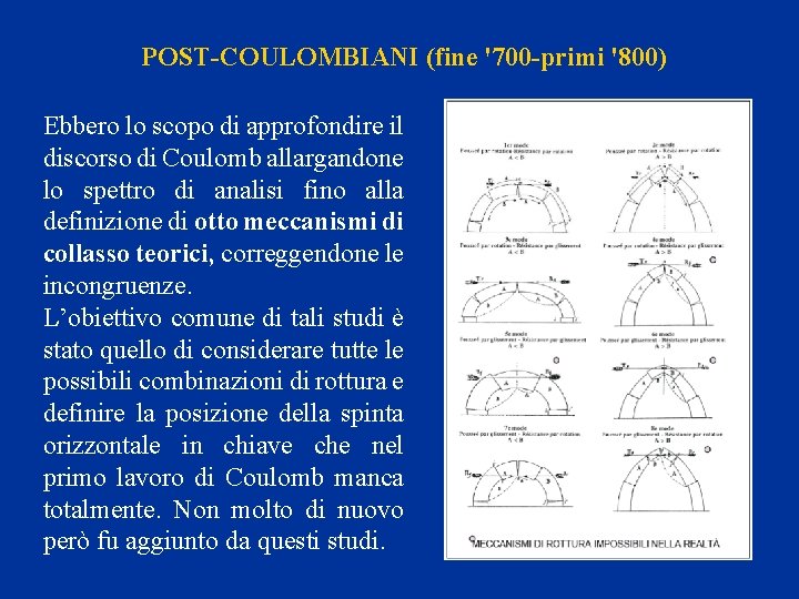 POST-COULOMBIANI (fine '700 -primi '800) Ebbero lo scopo di approfondire il discorso di Coulomb