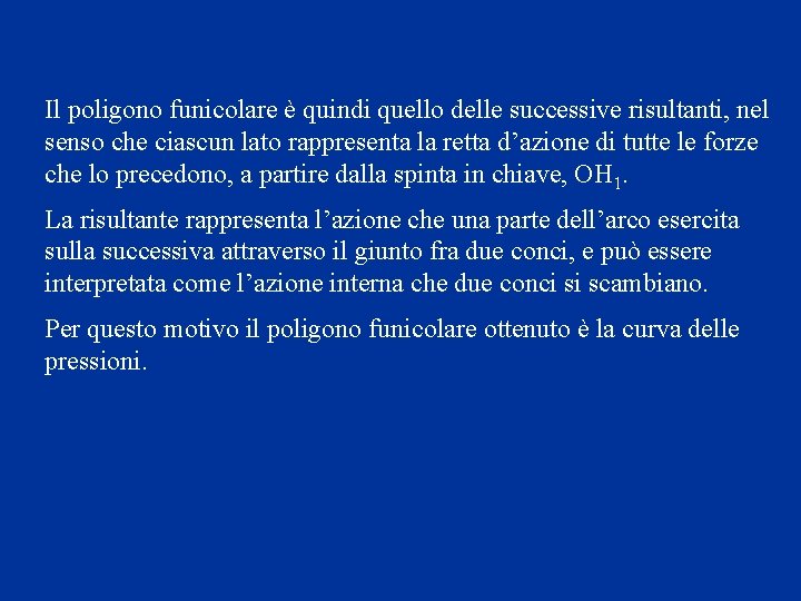 Il poligono funicolare è quindi quello delle successive risultanti, nel senso che ciascun lato