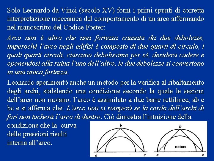 Solo Leonardo da Vinci (secolo XV) fornì i primi spunti di corretta interpretazione meccanica