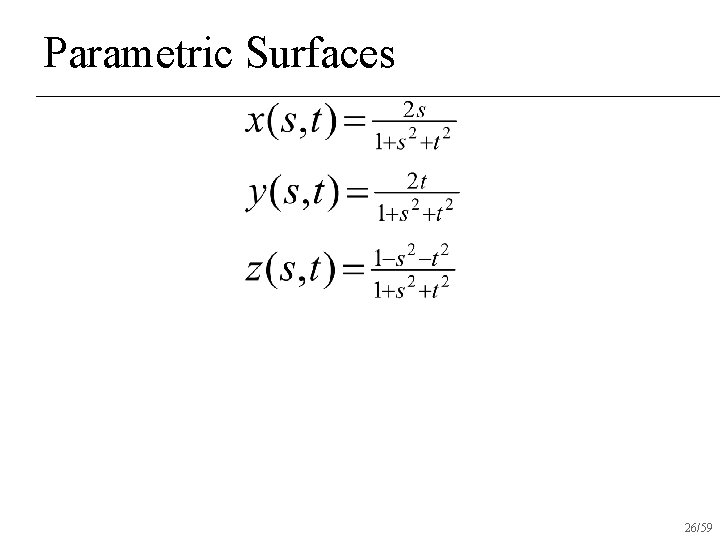 Parametric Surfaces 26/59 