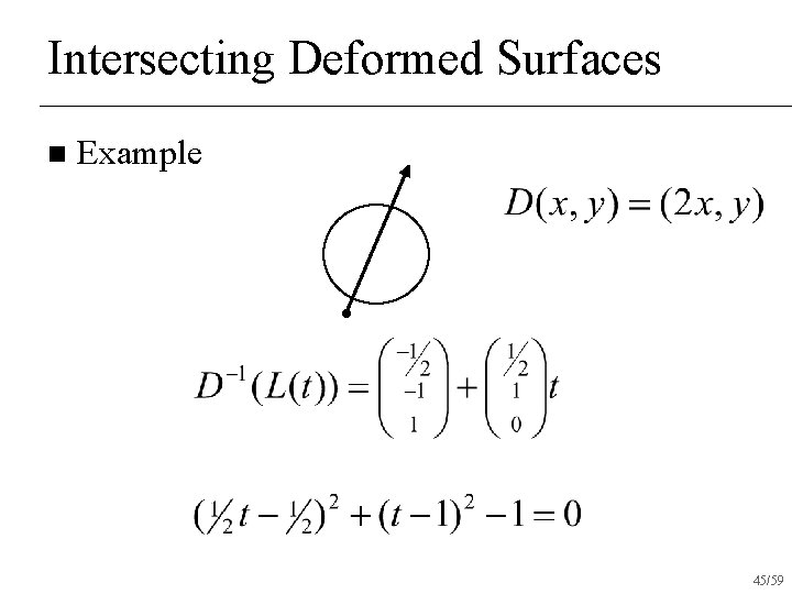 Intersecting Deformed Surfaces n Example 45/59 