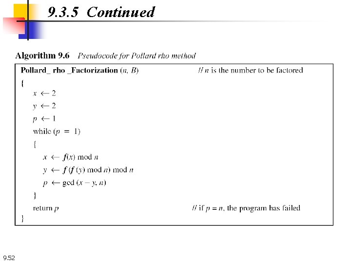 9. 3. 5 Continued 9. 52 