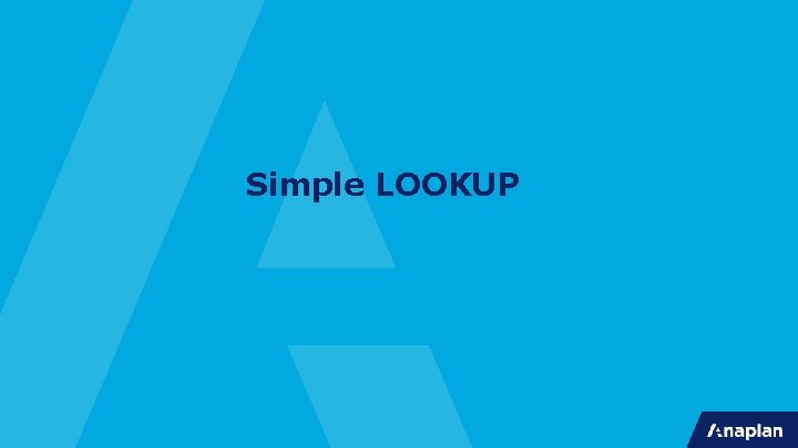 Simple LOOKUP 