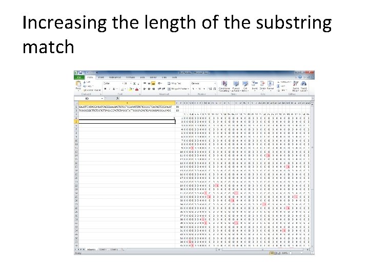 Increasing the length of the substring match 